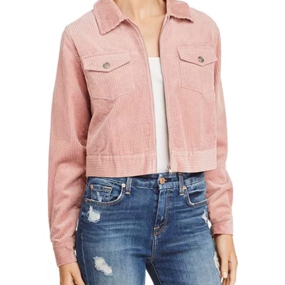 NWT Lost + Wander Pink/ Mauve Crop Corduroy Jacket - Picture 1 of 2